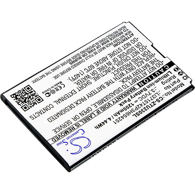 Replacement Battery for ZTE  AC33 – Mobile, SmartPhone – 1200mAh / 4.44Wh / 3.7V