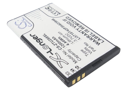 Replacement Battery for ZTE  S207 – Mobile, SmartPhone – 1200mAh / 4.44Wh / 3.7V