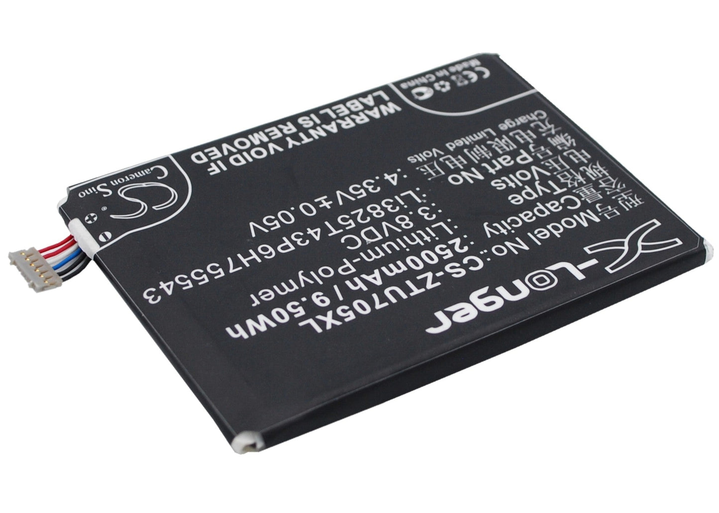 Replacement Battery for Telstra  T84 – Mobile, SmartPhone – 2500mAh / 9.50Wh / 3.8V