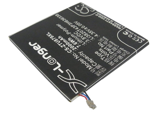 Replacement Battery for ZTE  A75 – Mobile, SmartPhone – 2000mAh / 7.60Wh / 3.8V