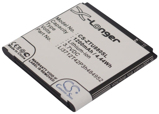 Replacement Battery for ZTE  Kis Flex – Mobile, SmartPhone – 1200mAh / 4.44Wh / 3.7V