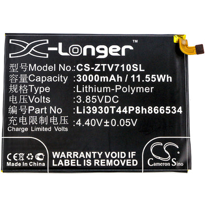 Replacement Battery for ZTE  Blade V7 Max – Mobile, SmartPhone – 3000mAh / 11.55Wh / 3.85V