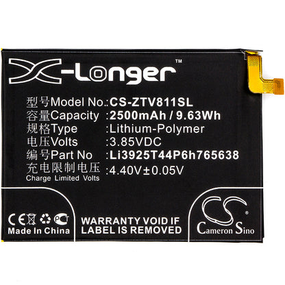 Replacement Battery for ZTE  Blade V8 Lite – Mobile, SmartPhone – 2500mAh / 9.63Wh / 3.85V