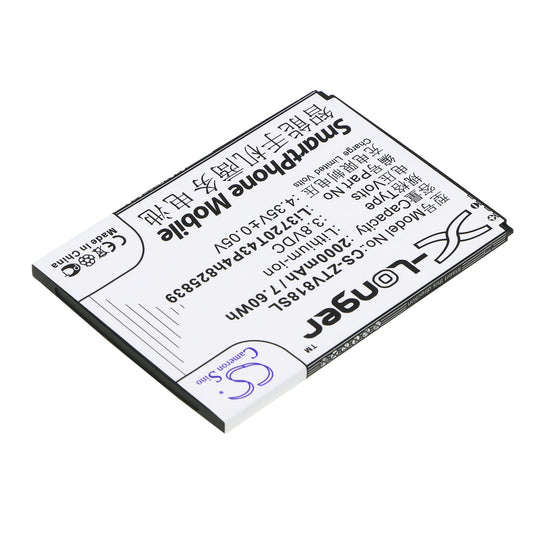 Replacement Battery for ZTE  Blade Q Maxi – Mobile, SmartPhone – 2000mAh / 7.60Wh / 3.8V