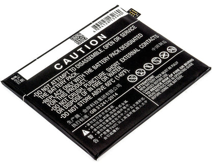 Replacement Battery for ZTE  Nubia M2 – Mobile, SmartPhone – 3600mAh / 13.86Wh / 3.85V
