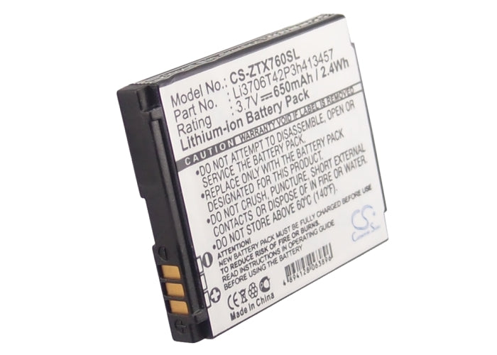 Replacement Battery for ZTE  A36 – Mobile, SmartPhone – 650mAh / 3.7V