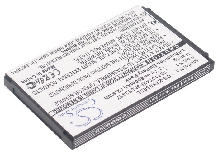 Replacement Battery for ZTE  A37 – Mobile, SmartPhone – 800mAh / 2.96Wh / 3.7V
