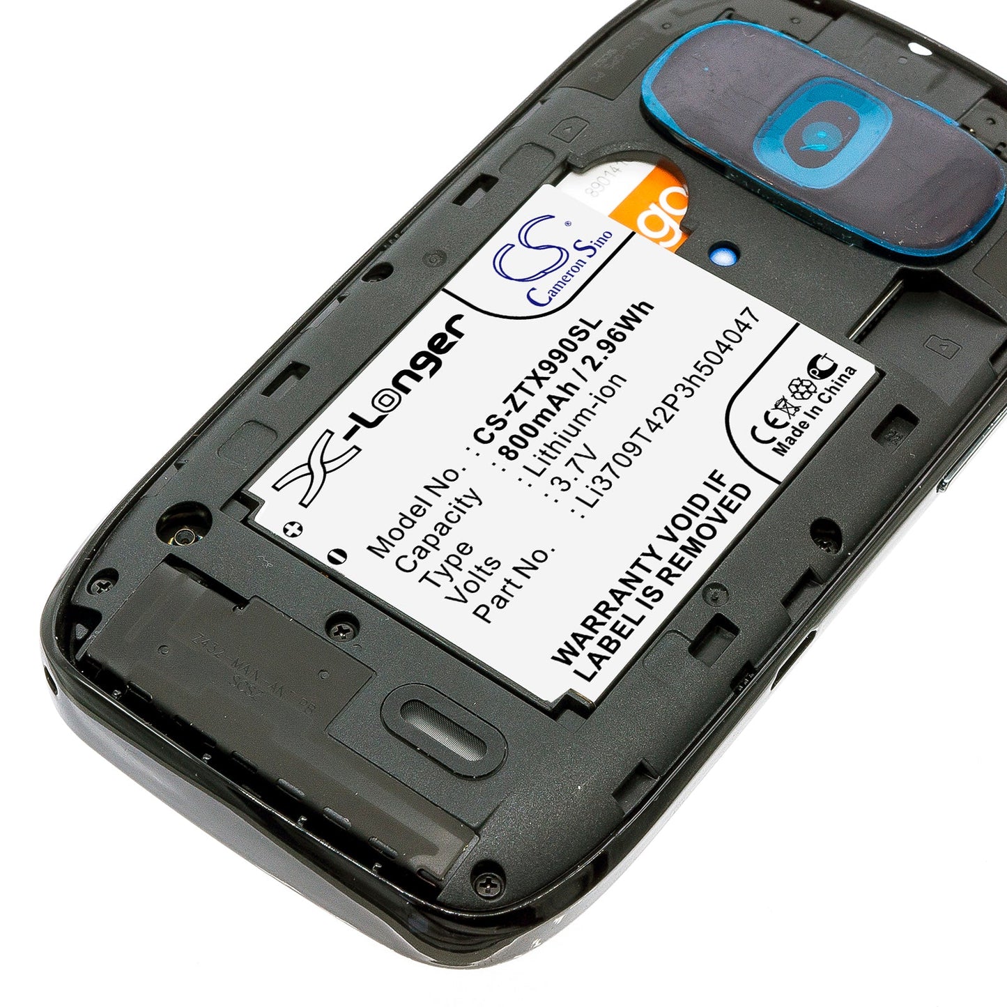 Replacement Battery for ZTE  Altair 2 – Mobile, SmartPhone – 800mAh / 2.96Wh / 3.7V