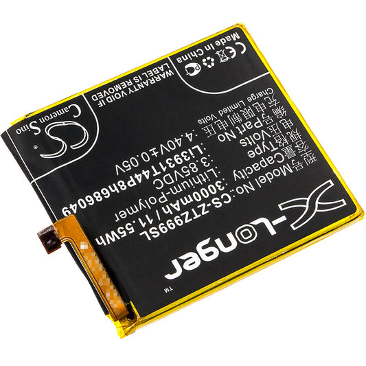 Replacement Battery for ZTE  Axon M – Mobile, SmartPhone – 3000mAh / 11.55Wh / 3.85V
