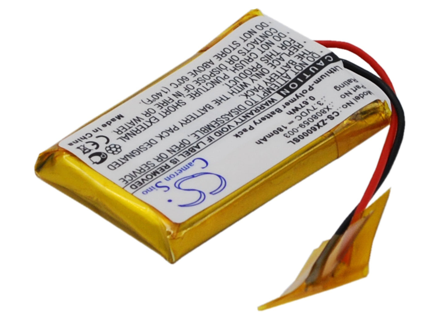 Replacement Battery for Microsoft  LifeChat ZX-6000 – Wireless Headset – 180mAh / 0.67Wh / 3.7V